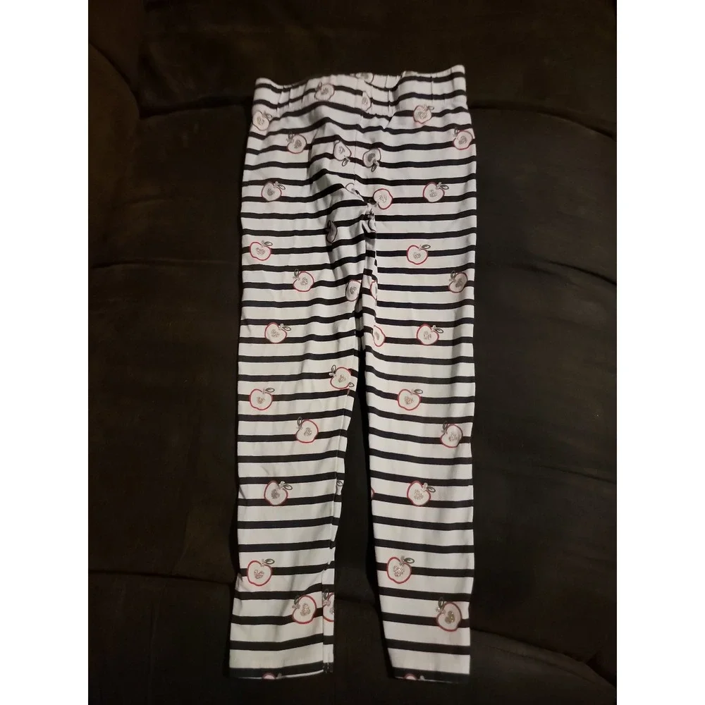Max studio kids back to school apple outfit top‎ and leggings size 5 6